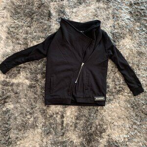 BLANKNYC Black sweater FAUX Fur womens Size Large